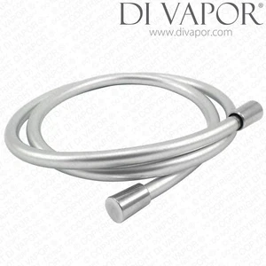 Manguera de ducha flexible de PVC plateado/gris liso Di Vapor 1,5 m - ajuste universal - Imagen 1 de 2