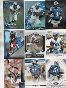 9-calvin johnson detroit lions card lot #7 nice mix - Picture 1 of 1