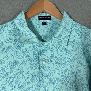 Peter Millar Crown Crafted Polo Men XXL Blue Poppy Performance Jersey Golf Shirt - Bild 1 von 11