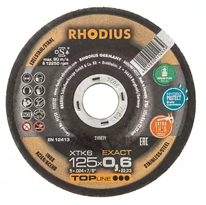Disque de séparation XTK6 EXACT, 125 x 0,6 x 22,2 pour acier/acier inoxydable, disques de séparation - Photo 1 sur 1