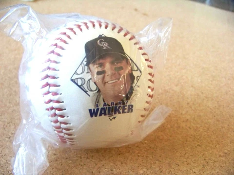 1997 Colorado Rockies Larry Walker photo 1996 stats baseball ball HAL Cover
