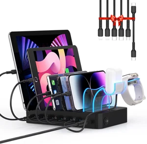 Soopii 6-Port PD Charging Station for Multiple Devices, 20W PD USB C Fast Chargi - Picture 1 of 12
