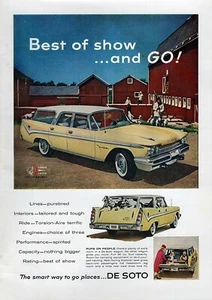 1959 DeSoto Fireflite Station Wagon Original Color Print Ad - Picture 1 of 1