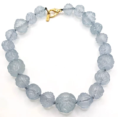Collar IVANA TRUMP Escarchado Cuentas Pastel Azul Claro Rosas Flores Primavera Foto 1 de 4