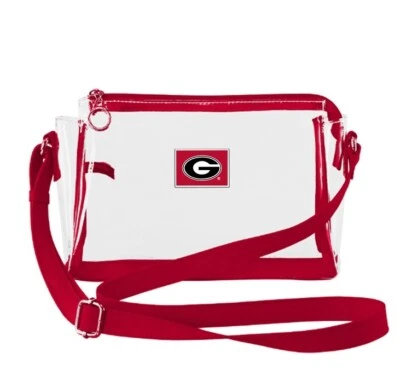 Nuevo Bolso de Mano Transparente Pequeño Aprobado por Estadio Georgia Bulldogs con Correa para el Hombro, Bolso Foto 1 de 3