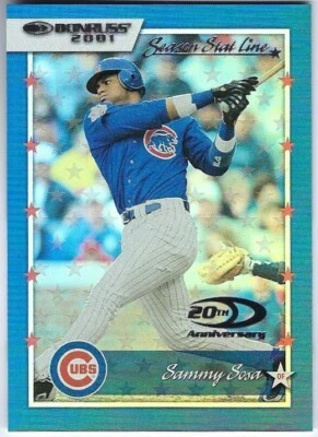 2001 Donruss Stat Line Season Sammy Sosa 45/50 #23 Chicago Cubs - Image 1 of 2