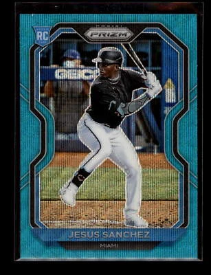 2021 Panini Prizm Teal Wave Prizm #148 Jesus Sanchez Miami Marlins - Image 1 of 2
