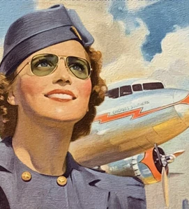 Gafas de sol vintage Ray Ban cartel publicitario tienda exhibición aviador 1941 Air Lines - Imagen 1 de 9
