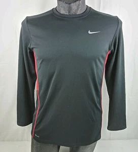 Nike Dri Fit Performance Shirt Youth XL Sz 18 Black Long Sleeve Stretch Athletic - Picture 1 of 10