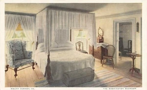 Postal VA: Mt. Vernon, dormitorio, Virginia, antiguo WB años 20 - Imagen 1 de 2