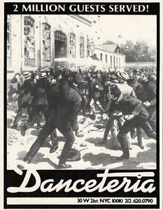 Anuncio impreso original vintage club nocturno Danceteria New York City de la década de 1980 - Imagen 1 de 1