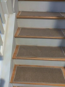 New! Never used non-slip, washable stair treads, 8.5" X 26", 13 Piece set. - Picture 1 of 2