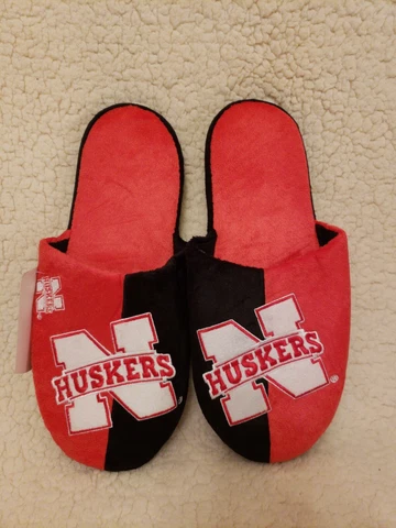 Nebraska Cornhuskers Slippers XL (13-14)  Team Jersey Indoor/Outdoor NCAA NWT Cover
