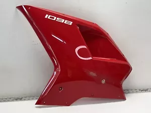 Ducati 848 1098 1198 EVO RED LEFT Mid Fairing Cowling Needs Repair 48032273A - Picture 1 of 7