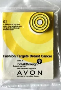Durchbruch Brustkrebs Emaille Wohltätigkeitsabzeichen - Avon Kosmetik Mode - Bild 1 von 3