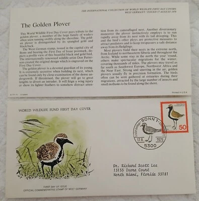 ALEMANIA - 1976 - WWF - EL CHORLITO DE ORO - FDC Foto 1 de 2