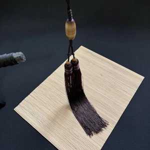 Silk Matial Arts Sword Tassel Pendant For Katana Samurai Sword Tanto Brown 55cm - Picture 1 of 5