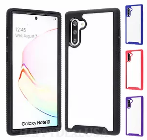 Para Samsung Galaxy Note 10 - Funda protectora blindada de doble capa a prueba de golpes con respaldo transparente - Imagen 1 de 17