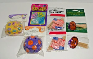 Menge Urlaub Cupcake Backen Cup Liner und Plektren Topper - Bild 1 von 3