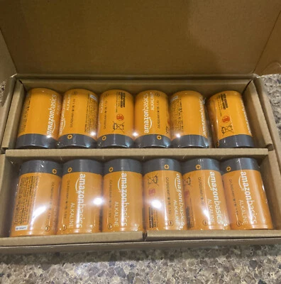 12 Pack - Amazon Basics D Cell 1.5V Alkaline Batteries (open box) - Image 1 of 3