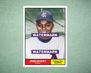 John Wyatt Kansas City Athletics A's 1961 Style Custom Baseball Art Card - Picture 1 of 2
