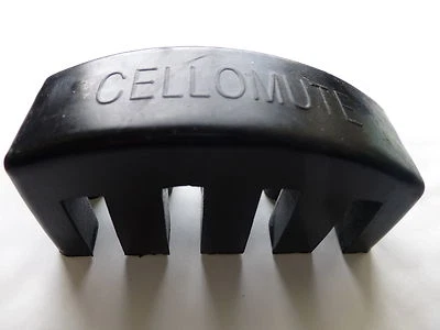 CELLO MUTE, HEAVY RUBBER, FOR 4/4 OR 3/4, BLACK, QUALITY ITEM, UK DESPATCH!