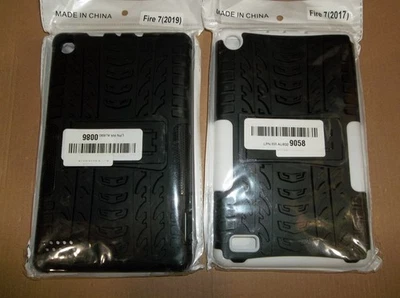 LOT OF 2 For Amazon Fire 7 2017/2019 Heavy Duty Hard Case Cover w/Stand - Image 1 of 2