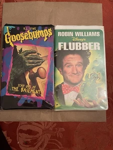 VHS- Disney’s Flubber And RL Steine’s Goosebumps- Stay Out If The Basement - Picture 1 of 3