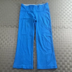 Lululemon Pants Womens 6 Blue Groove Flare Yoga Activewear Striped Waistband - Picture 1 of 12