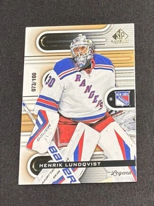 2022-23 UPPERDECK SP-GAME USED HENRIK LUNDQVIST BASE #ed 73/100 - Picture 1 of 2
