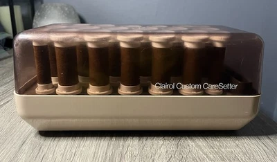 Vintage Clairol Custom Caresetter 20 Velvet KF-20 Hot Rollers NO Clips Works - Image 1 of 4