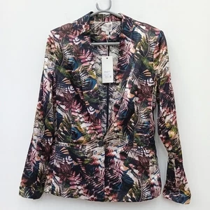 Dea Kudibal Blazer Jacket UK XS Womens 90% Mulbery Silk Multi Floral New FLT19-D - Picture 1 of 7