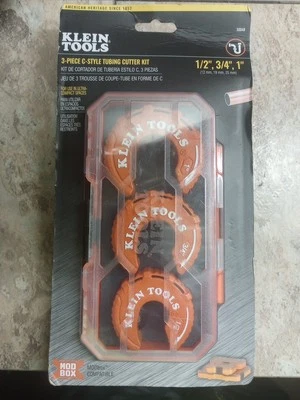 Klein Tools 50048 3-PC Copper Tubing Set Multiple Sizes Copper Tube Cutter NEW - Image 1 of 2
