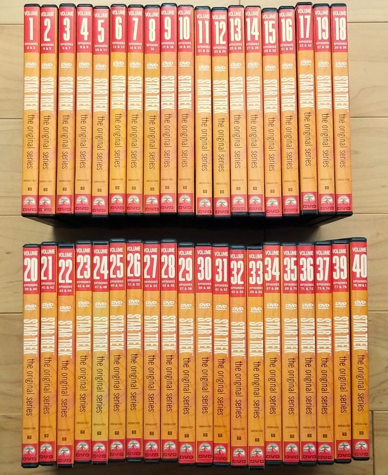 Star Trek The Original Series DVD Collection Set Vol 1-40 (missing #38) TOS Foto 1 de 1