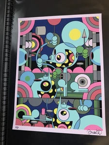 DALEK Space Monkey James Marshall Night Time PRINT 18 x 24 Print A/P Raspbry - Picture 1 of 7