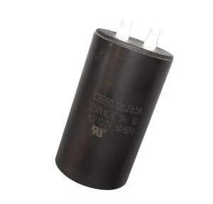 CBB60 Capacitor 250VAC 250V AC 100uF 100MFD, Black, 50/60Hz UL Listed  - Picture 1 of 3