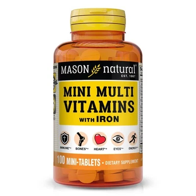 Mini Multivitaminas Diarias con Hierro, Vitaminas A, C, D, E, B1, B2, B3, B6, B12... Foto 1 de 4