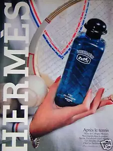 PUBLICITÉ DE PRESSE 1983 EAU DE COLOGNE HERMES APRÈS LE TENNIS SAVON DÉODORANT - Bild 1 von 1