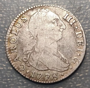 SPAIN SEVILLA SEVILLE CHARLES III CARLOS III 2 REALES 1778 CF - Picture 1 of 2
