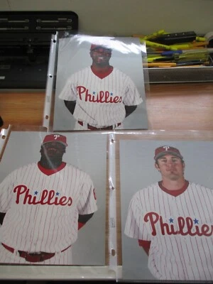 3 Philadelphia PHILLIES STARS 8x10 PHOTOS -ROLLINS, UTLEY & HOWARD - Image 1 of 4