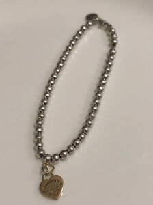 Auth Tiffany & Co. Bracelet Return To Tiffany Bead Heart 750RG Silver 925