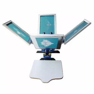 4-Color 2-Station Silk Screen Printing Machine for DIY T-Shirt Fabric Printing - Picture 1 of 9