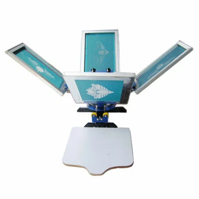 4-Color 2-Station Silk Screen Printing Machine for DIY T-Shirt Fabric Printing - Image 1 of 4
