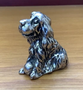 Cocker Spaniel Quality Silver Pewter Small Statue (TS8) - Picture 1 of 4
