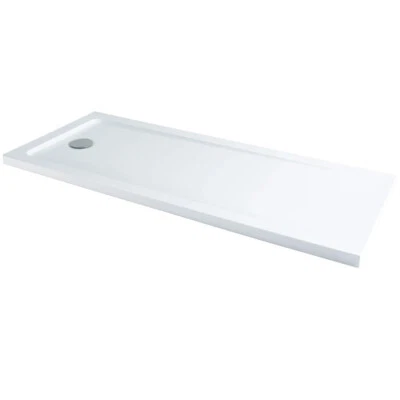 HYDROLUX Low Profile 1700 x 700mm Shower Tray with Waste White ABS Material Bathroom