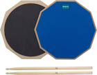Drum Practice Pad Set and Sticks: Silent Snare Drums Pads Double Sided 12 Inch f