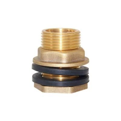JOYWAYUS 1-1/4" Female 1-1/2" Male Soild Brass Water Tank Connector Bulkhead Tank Fitting