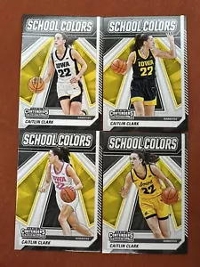2024 Panini-Caitlin Clark Collection School Colors Base Set SC1,SC2,SC3,SC4 - Picture 1 of 2