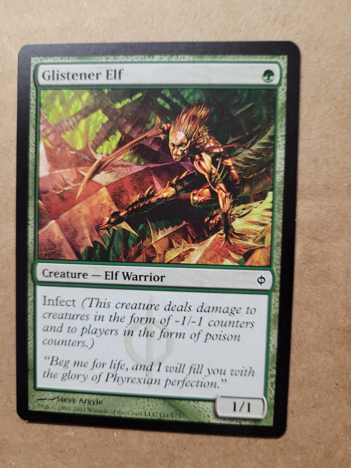 MTG Magic the Gathering Glistener Elf (111) New Phyrexia C LP/NM BULK DISCOUNT - Image 1 of 1