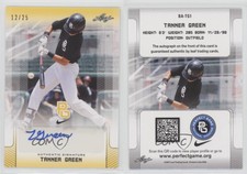 2017 Leaf Perfect Game National Showcase Yellow /25 Tanner Green #BA-TG1 Auto